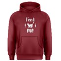red feed me cat  Men s Pullover Hoodie View1