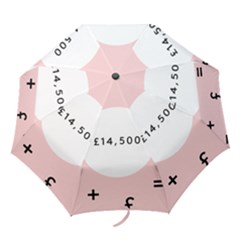 Added Less Equal With Pink White Folding Umbrellas