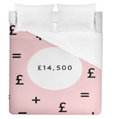 Added Less Equal With Pink White Duvet Cover (queen Size)