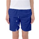 Bubbles Circle Blue Women s Basketball Shorts View1