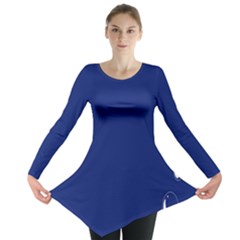 Bubbles Circle Blue Long Sleeve Tunic 