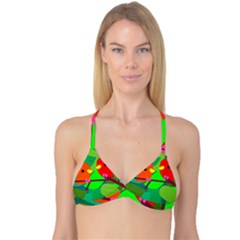 Animals Birds Red Orange Green Leaf Tree Reversible Tri Bikini Top