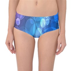 Circle Blue Purple Mid-waist Bikini Bottoms