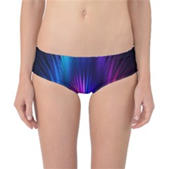 Bird Feathers Rainbow Color Pink Purple Blue Orange Gold Classic Bikini Bottoms