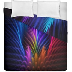 Bird Feathers Rainbow Color Pink Purple Blue Orange Gold Duvet Cover Double Side (king Size)