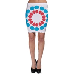 Egg Circles Blue Red White Bodycon Skirt by Alisyart