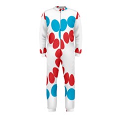 Egg Circles Blue Red White Onepiece Jumpsuit (kids) by Alisyart