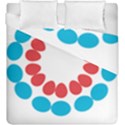 Egg Circles Blue Red White Duvet Cover Double Side (King Size) View1