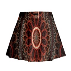 Circles Shapes Psychedelic Symmetry Mini Flare Skirt