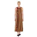 Circles Figure Light Gold Sleeveless Maxi Dress View2