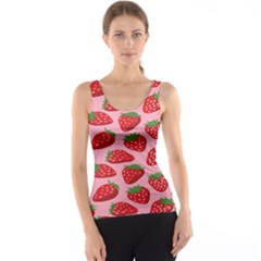 Fruitb Red Strawberries Tank Top by Alisyart
