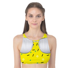 Glasses Yellow Tank Bikini Top