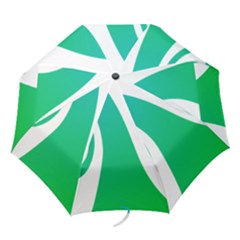 Line Green Wave Folding Umbrellas by Alisyart