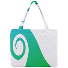 Line Green Wave Mini Tote Bag by Alisyart