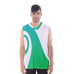 Line Green Wave Men s Basketball Tank Top by Alisyart