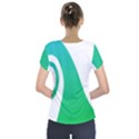 Line Green Wave Short Sleeve Front Detail Top View2