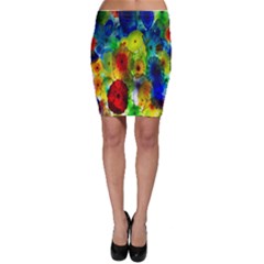 Green Jellyfish Yellow Pink Red Blue Rainbow Sea Bodycon Skirt by Alisyart