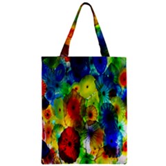 Green Jellyfish Yellow Pink Red Blue Rainbow Sea Zipper Classic Tote Bag by Alisyart