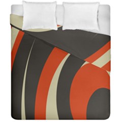 Mixing Gray Orange Circles Duvet Cover Double Side (california King Size) by Alisyart