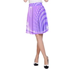 Purple Circle Line Light A-line Skirt