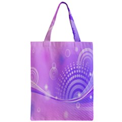 Purple Circle Line Light Zipper Classic Tote Bag by Alisyart