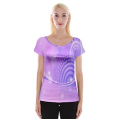 Purple Circle Line Light Women s Cap Sleeve Top by Alisyart