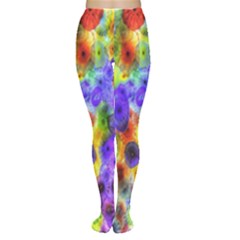 Green Jellyfish Yellow Pink Red Blue Rainbow Sea Purple Women s Tights by Alisyart