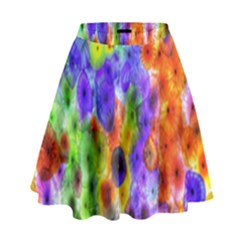 Green Jellyfish Yellow Pink Red Blue Rainbow Sea Purple High Waist Skirt