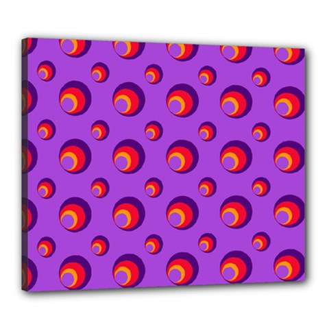 Scatter Shapes Large Circle Red Orange Yellow Circles Bright Canvas 24  X 20 