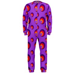 Scatter Shapes Large Circle Red Orange Yellow Circles Bright Onepiece Jumpsuit (men) 