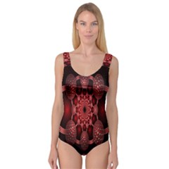 Lines Circles Red Shadow Princess Tank Leotard  by Alisyart