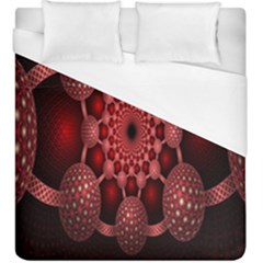 Lines Circles Red Shadow Duvet Cover (king Size)