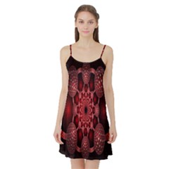 Lines Circles Red Shadow Satin Night Slip