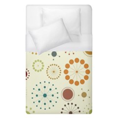 Seamless Floral Flower Orange Red Green Blue Circle Duvet Cover (single Size)