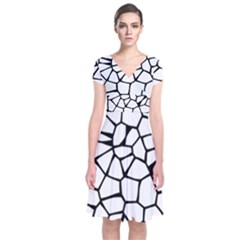 Seamless Cobblestone Texture Specular Opengameart Black White Short Sleeve Front Wrap Dress