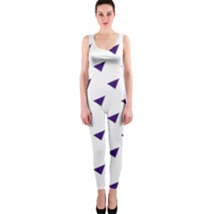 Triangle Purple Blue White Onepiece Catsuit