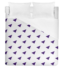 Triangle Purple Blue White Duvet Cover (queen Size)