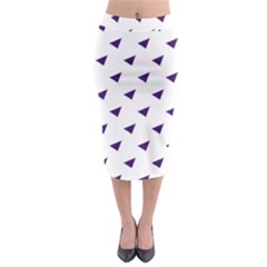 Triangle Purple Blue White Midi Pencil Skirt