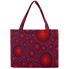 Voronoi Diagram Circle Red Mini Tote Bag