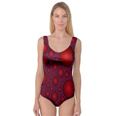 Voronoi Diagram Circle Red Princess Tank Leotard 