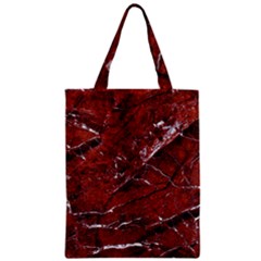 Texture Stone Red Zipper Classic Tote Bag