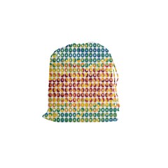 Weather Blue Orange Green Yellow Circle Triangle Drawstring Pouches (small)  by Alisyart