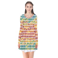 Weather Blue Orange Green Yellow Circle Triangle Flare Dress by Alisyart