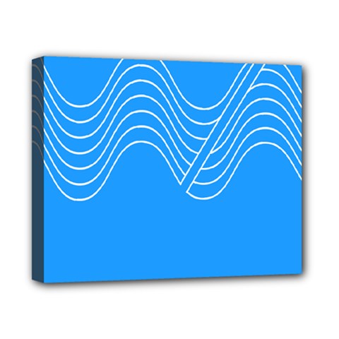 Waves Blue Sea Water Canvas 10  X 8 