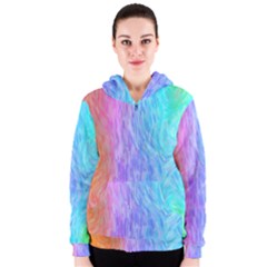 Abstract Color Pattern Textures Colouring Women s Zipper Hoodie by Simbadda