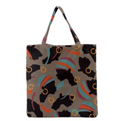 African Women Ethnic Pattern Grocery Tote Bag by Simbadda