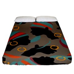 African Women Ethnic Pattern Fitted Sheet (king Size) by Simbadda