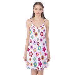 Colorful Floral Flowers Pattern Camis Nightgown