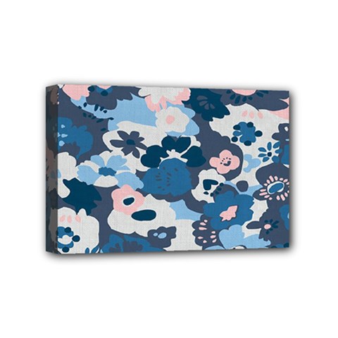 Fabric Wildflower Bluebird Mini Canvas 6  X 4  by Simbadda