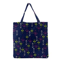 Vintage Unique Pattern Grocery Tote Bag by Simbadda